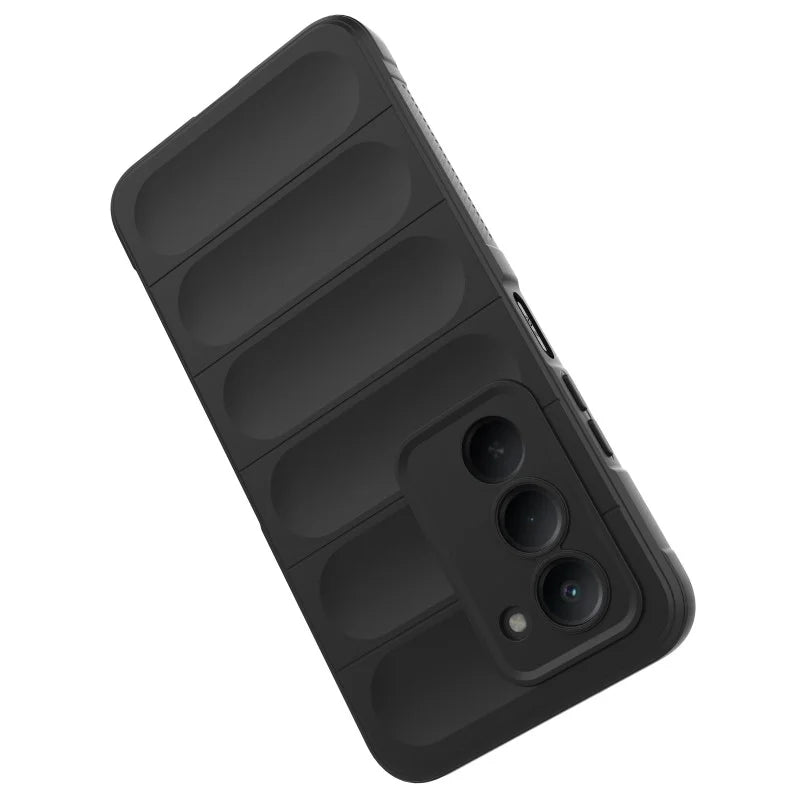 WANLONFENG For Xiaomi Redmi 15 5G (Global) (169mm) TPU Case  HD Series Anti Slip Phone Cover with Tempered Glass - Black - 3