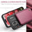 CASEME For iPhone 18 Pro / 17 Pro Case with RFID Blocking 5 Card Slots  C22 Leather Back Cover - Red - 5