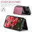 CASEME For iPhone 18 Pro / 17 Pro Case with RFID Blocking 5 Card Slots  C22 Leather Back Cover - Red - 7