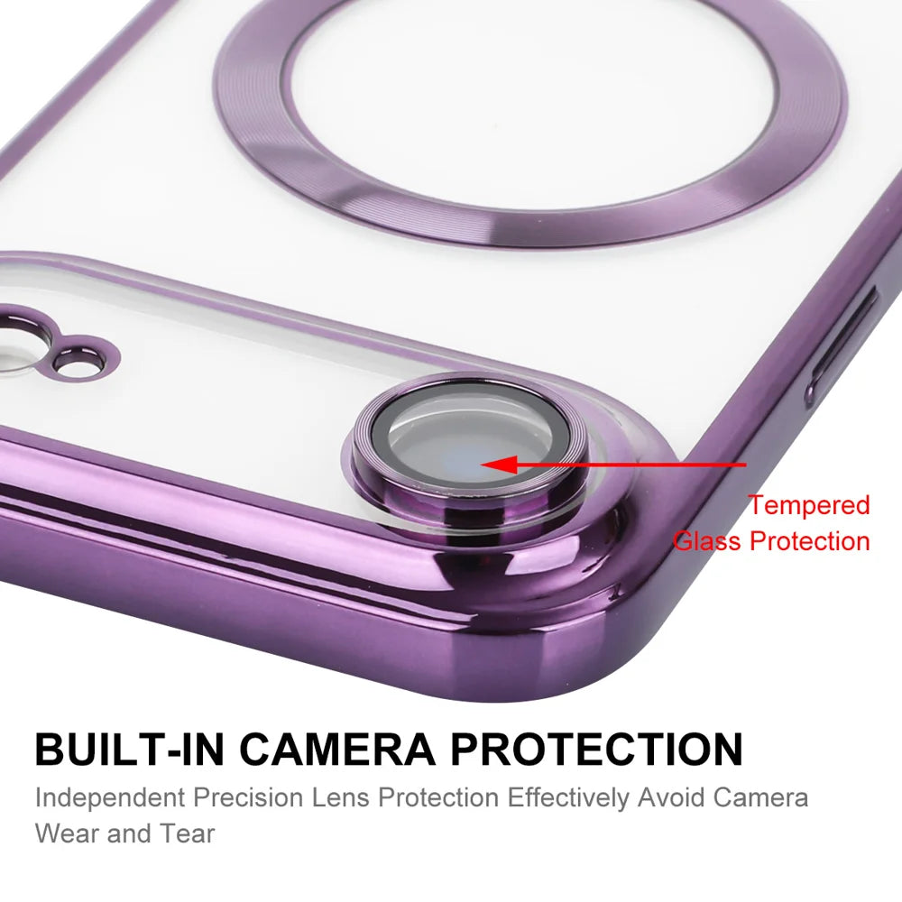 ENKAY HAT PRINCE For iPhone Air Magnetic Clear Case   Shockproof TPU Phone Cover with Lens Film - Pink - 4