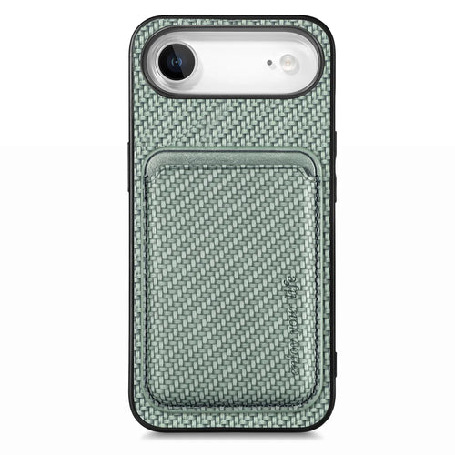 For iPhone 17 Air Case Magnetic Detachable Card Holder Phone Back Cover - Green - 1