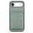 For iPhone 17 Air Case Magnetic Detachable Card Holder Phone Back Cover - Green - 1
