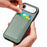 For iPhone 17 Air Case Magnetic Detachable Card Holder Phone Back Cover - Green - 3