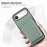 For iPhone 17 Air Case Magnetic Detachable Card Holder Phone Back Cover - Green - 4