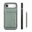For iPhone 17 Air Case Magnetic Detachable Card Holder Phone Back Cover - Green - 6