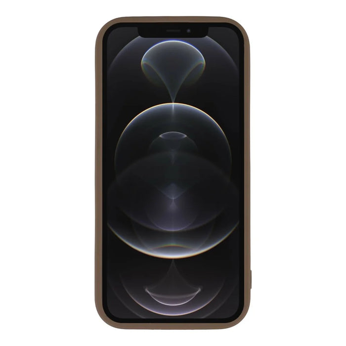 For iPhone 12 Pro Max Phone Case Heart Pattern TPU Shockproof Protective Cover - Brown - 2
