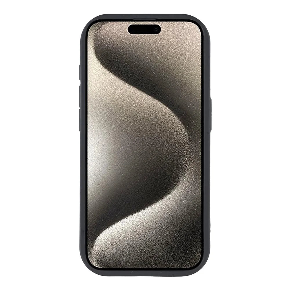 For iPhone 15 Pro Max Case Aesthetic Pattern Print TPU Shockproof Phone Cover - Cherry / Black - 2
