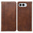 For T-Mobile REVVL 8 Case Hidden Magnetic Closure Calf Texture Leather Phone Cover - Brown - 1