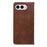 For T-Mobile REVVL 8 Case Hidden Magnetic Closure Calf Texture Leather Phone Cover - Brown - 6