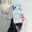 For iPhone 17 Pro Max Magnetic Case Ring Kickstand TPU + PC Phone Cover with Lanyard - Gradient Blue  /  Pink - 1