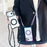 For iPhone 17 Pro Max Magnetic Case Ring Kickstand TPU + PC Phone Cover with Lanyard - Gradient Blue  /  Pink - 5