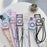 For iPhone 17 Pro Max Magnetic Case Ring Kickstand TPU + PC Phone Cover with Lanyard - Gradient Blue  /  Pink - 6