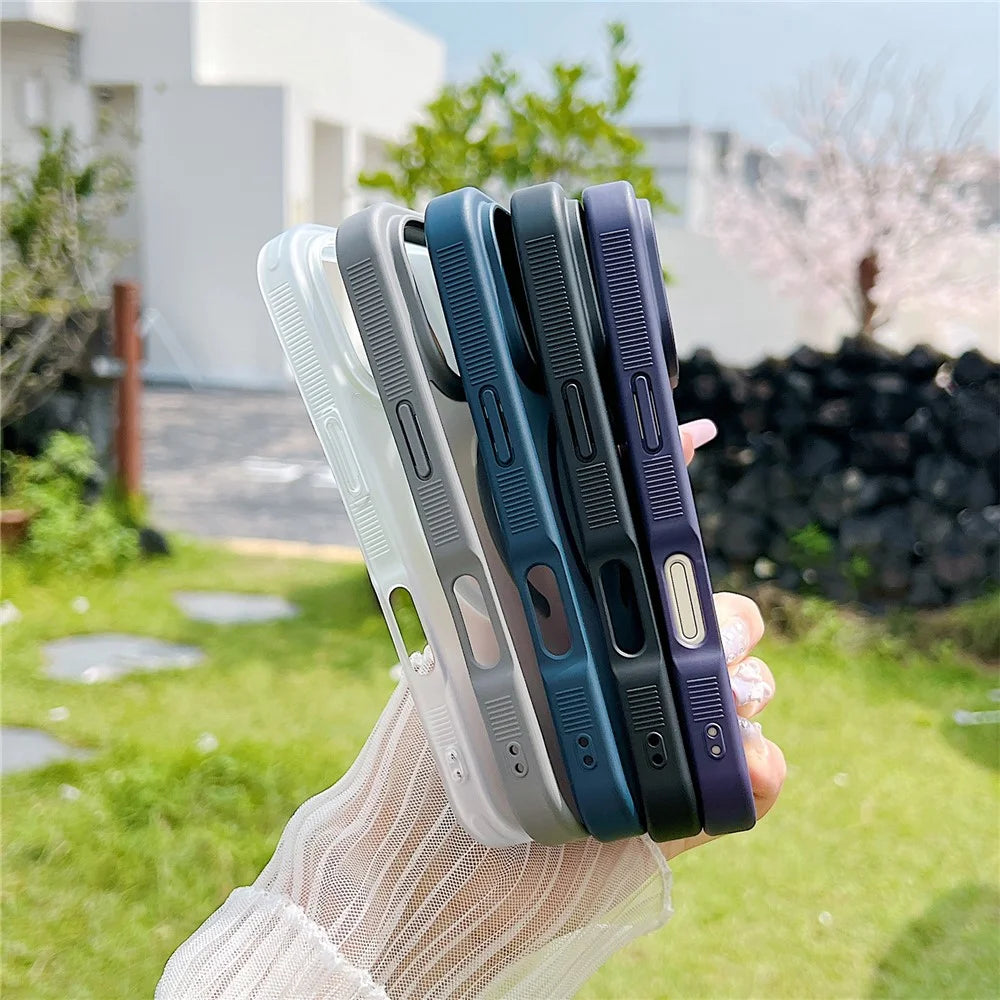 For iPhone 18 Pro Max / 17 Pro Max Case Compatible with MagSafe Skin Touch TPU Acrylic Phone Back Cover - Purple - 5
