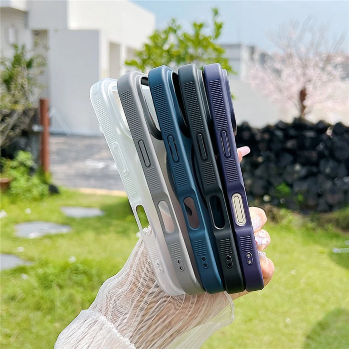 For iPhone 18 Pro / 17  Pro Case Compatible with MagSafe Skin Touch TPU Acrylic Phone Back Cover - Purple - 5