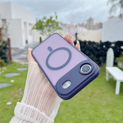 For iPhone Air Case Compatible with MagSafe Skin Touch TPU Acrylic Phone Back Cover - Purple - 1
