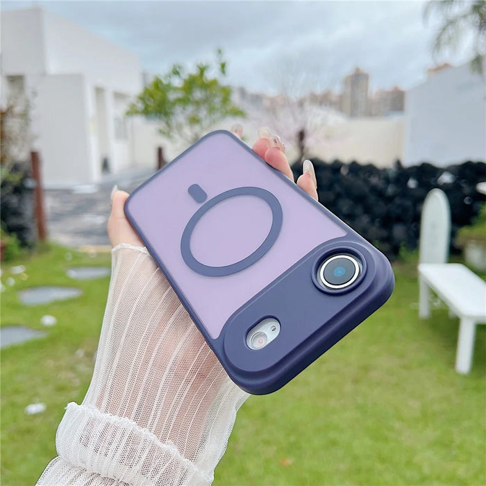 For iPhone Air Case Compatible with MagSafe Skin Touch TPU Acrylic Phone Back Cover - Purple - 1