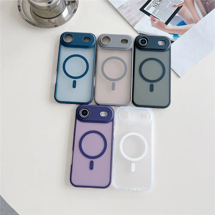 For iPhone Air Case Compatible with MagSafe Skin Touch TPU Acrylic Phone Back Cover - Purple - 7