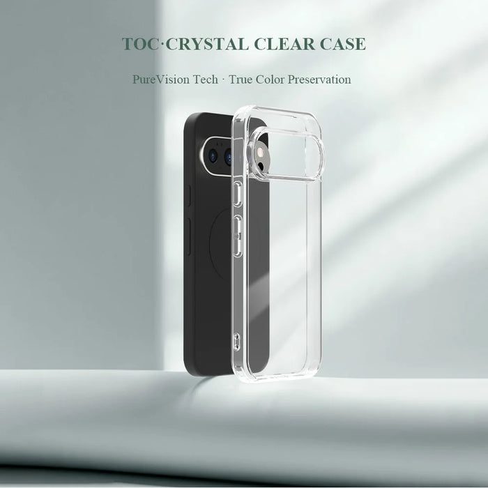 LEREACH TOC Series for Google Pixel 10 / 10 Pro Case TPU + Acrylic Phone Cover - Transparent - 7