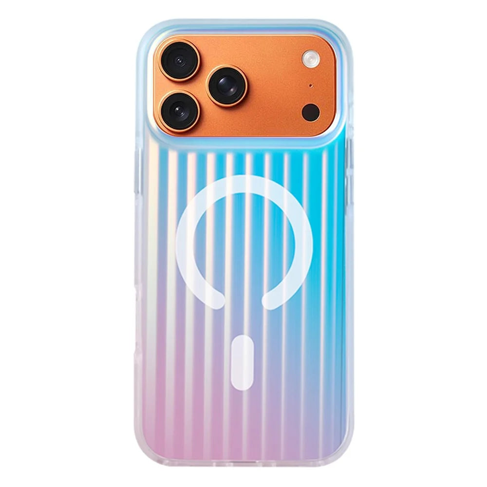 COTECI For iPhone 17 Pro Max Case Compatible with MagSafe Gradient Color TPE + TPU Phone Back Cover - Dazzling Blue - 1