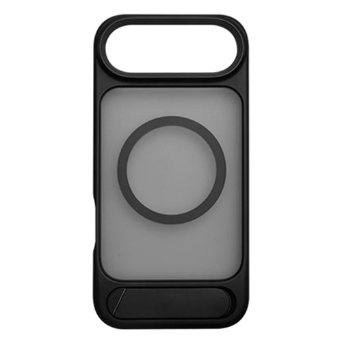 COTECI For iPhone Air Phone Case Compatible with MagSafe PC+TPU Back Cover with Hidden Kickstand - Matte Black - 1