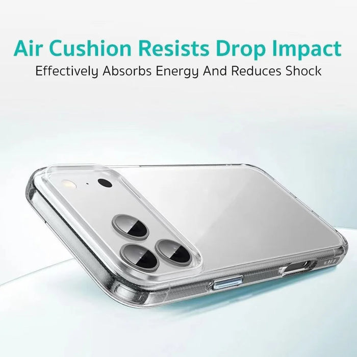 COTECi For iPhone 17 Pro Clear Phone Case AI Camera Cutout Shockproof TPU PC Back Cover - 3