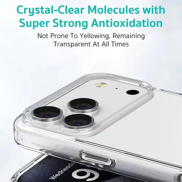 COTECi For iPhone 17 Pro Max Clear Phone Case AI Camera Cutout Shockproof TPU PC Back Cover - 4