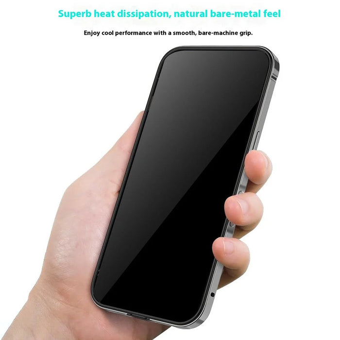COTECI For iPhone 17 Case Aluminum Alloy Silicone Bumper Shockproof Heat Dissipation Phone Frame - Black - 2