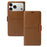 For iPhone 18 Pro / 17 Pro Case Wallet Stand Magnetic Closure Flip Leather Phone Cover - Brown - 1
