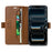 For iPhone 18 Pro / 17 Pro Case Wallet Stand Magnetic Closure Flip Leather Phone Cover - Brown - 2