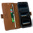 For iPhone 18 Pro / 17 Pro Case Wallet Stand Magnetic Closure Flip Leather Phone Cover - Brown - 3