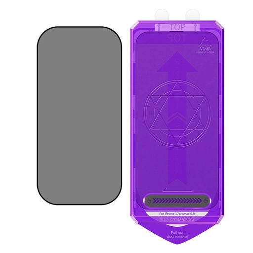 COTECI For iPhone 17 Screen Protector Anti Spy Tempered Glass Film with PC Dust Removal Tool - 2