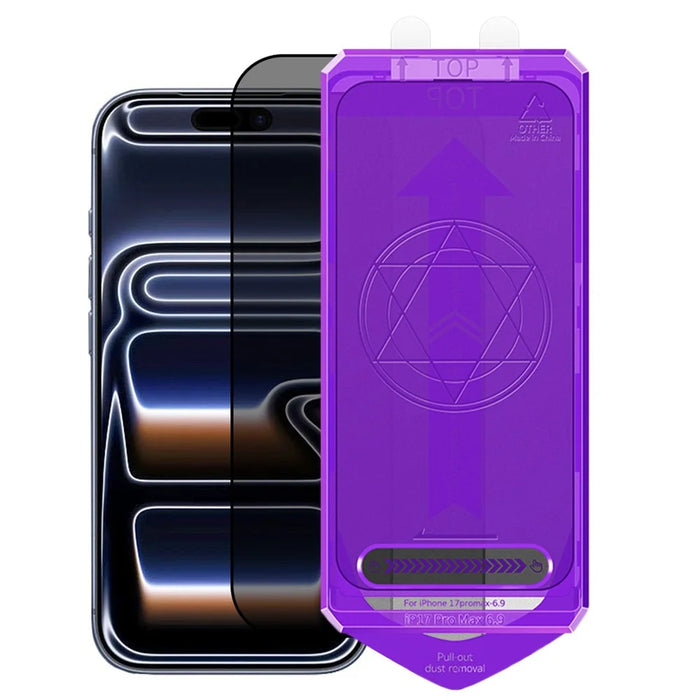 COTECI For iPhone 17 Pro Screen Protector Anti Spy Tempered Glass Film with PC Dust Removal Tool - 1