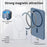 For iPhone 17 Pro Detachable Case Compatible with MagSafe with AirTag Holder Card Holder Kickstand - Blue - 6