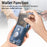 For iPhone 17 Pro Detachable Case Compatible with MagSafe with AirTag Holder Card Holder Kickstand - Blue - 7