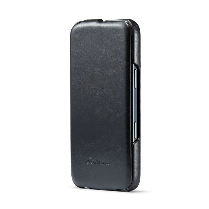 For iPhone Air Case Vertical Flip PU Leather + PC Phone Cover - Black - 4