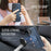 FIERRE SHANN For iPhone 17 Case Kickstand Leather Slim Back Cover - Blue - 4