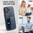 FIERRE SHANN For iPhone 17 Case Kickstand Leather Slim Back Cover - Blue - 5