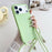 For iPhone 18 Pro / 17 Pro Case Liquid Silicone Protective Phone Cover with Crossbody Lanyard - Light Green - 2