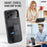 FIERRE SHANN For iPhone 17 Pro Case Kickstand Leather Slim Back Cover - Black - 6