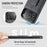 FIERRE SHANN For iPhone 17 Pro Case Kickstand Leather Slim Back Cover - Black - 7