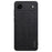 For iPhone Air Case Wood Texture PU Leather Coated PC TPU Phone Cover - Black - 1