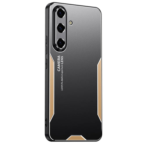For Samsung Galaxy S25 FE Phone Case Aluminium Alloy TPU PC Back Cover - Gold - 1