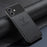 For iPhone 17 Case Deer Pattern Cloth Texture PU + PC + TPU Phone Cover - Black - 2
