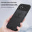 For iPhone 17 Case Deer Pattern Cloth Texture PU + PC + TPU Phone Cover - Black - 4