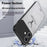 For iPhone 17 Case Deer Pattern Cloth Texture PU + PC + TPU Phone Cover - Black - 6