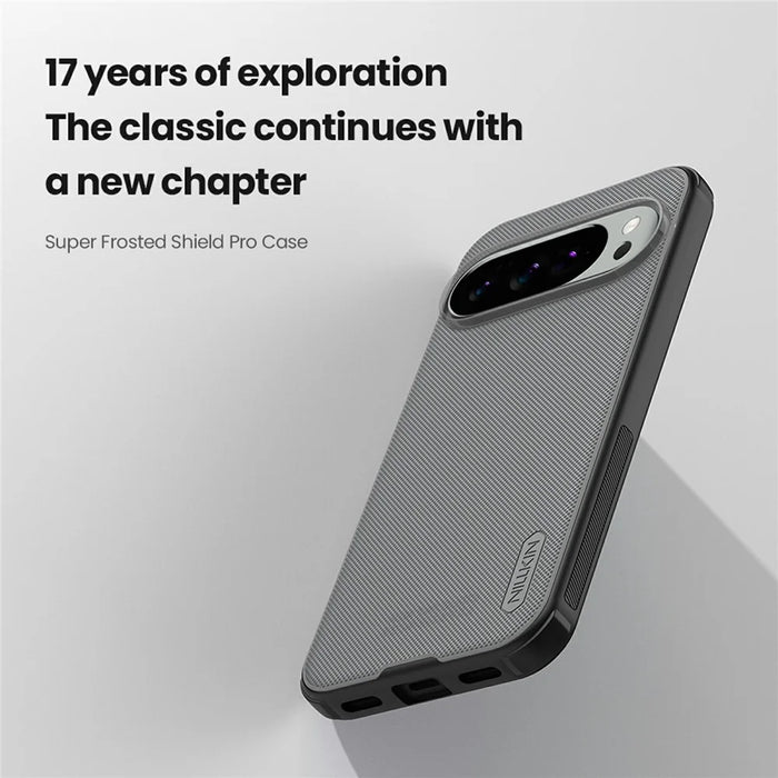 NILLKIN Super Frosted Shield Pro For Google Pixel 10 Pro  /  Pixel 10 Case Matte PC TPU Clear Black Phone Back Cover - 6