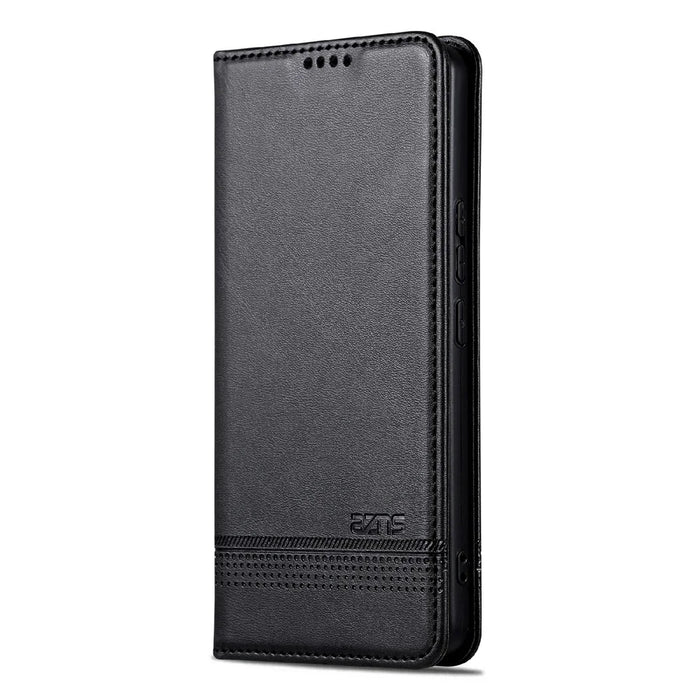 AZNS For vivo V60 5G Case Cowhide Texture PU Leather Wallet Phone Cover - Black - 6