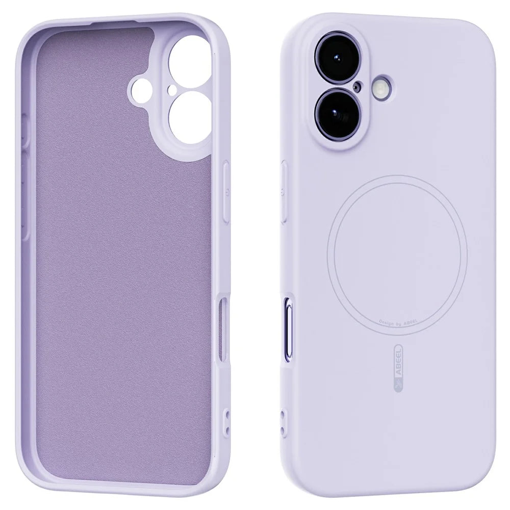 ABEEL For iPhone 17 Case Compatible with MagSafe Skin Touch Liquid Silicone Phone Back Cover - Purple - 1