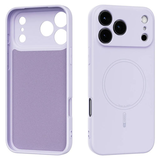 ABEEL For iPhone 17 Pro Case Compatible with MagSafe Skin Touch Liquid Silicone Phone Back Cover - Purple - 1