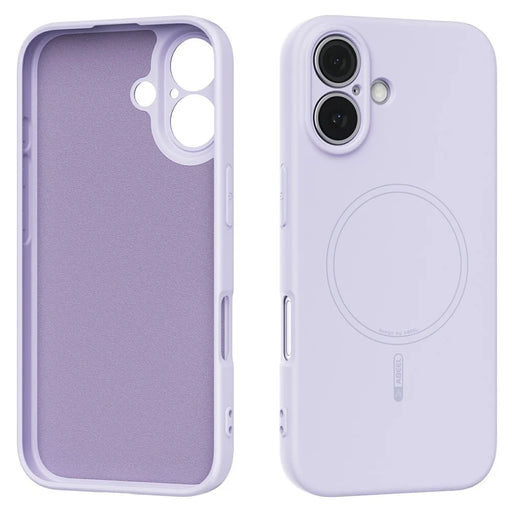 ABEEL For iPhone 16 Case Compatible with MagSafe Skin Touch Liquid Silicone Phone Back Cover - Purple - 1